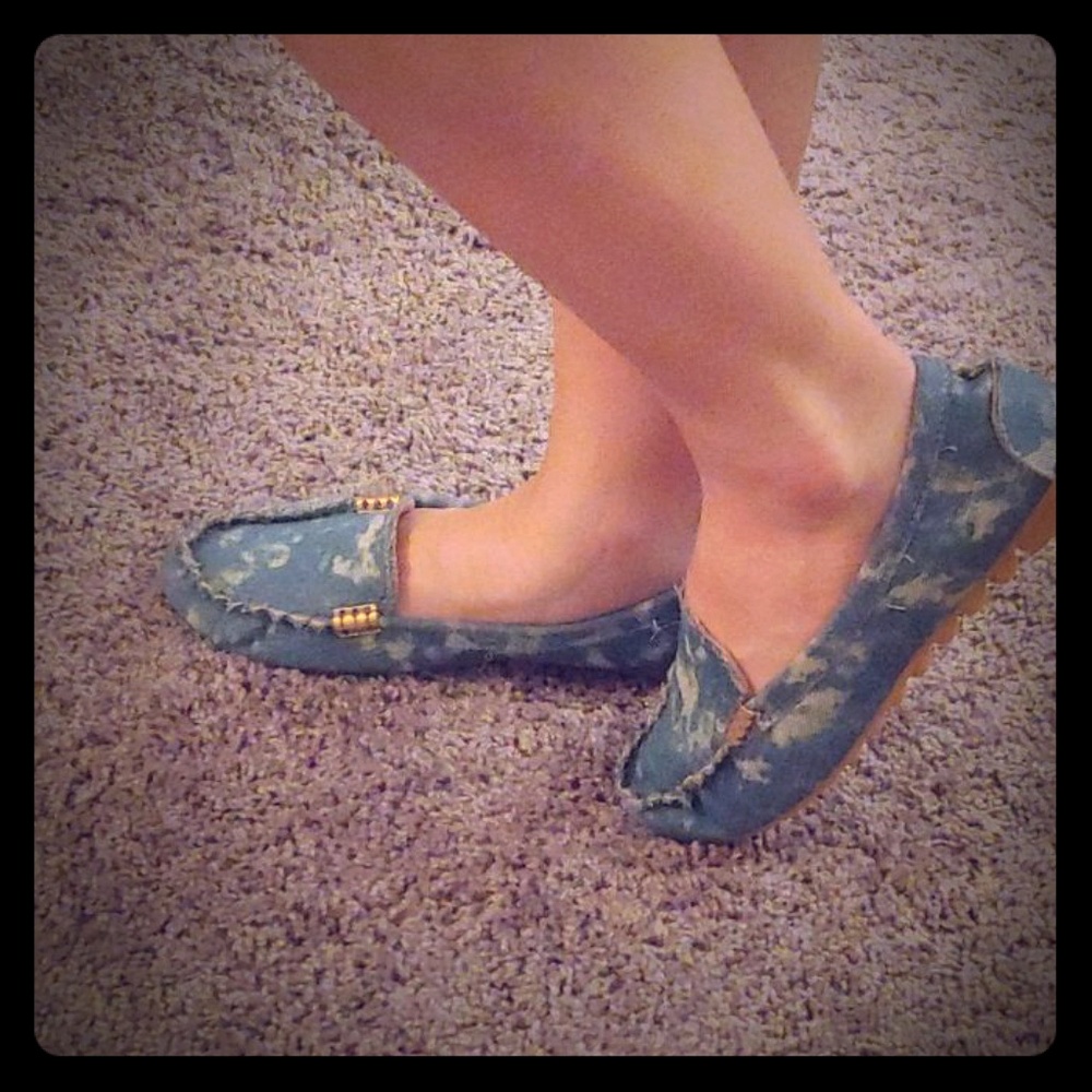 Cloud Patterned Denim Shoes